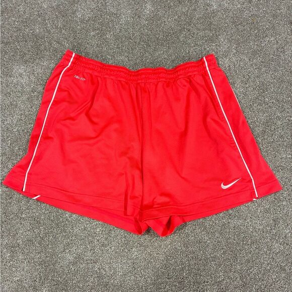 Nike Dri-Fit Women’s Shorts XL Pink Coral Running Training Gym Athletic - Picture 1 of 4
